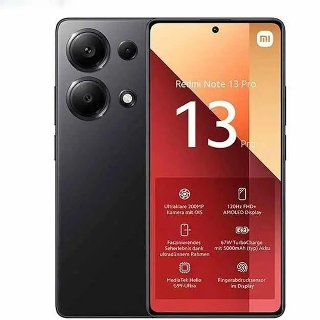 گوشی شیائومی Redmi Note 13 Pro 4G حافظه256 رام 8 کارکرده در حد نو بدون نقطه